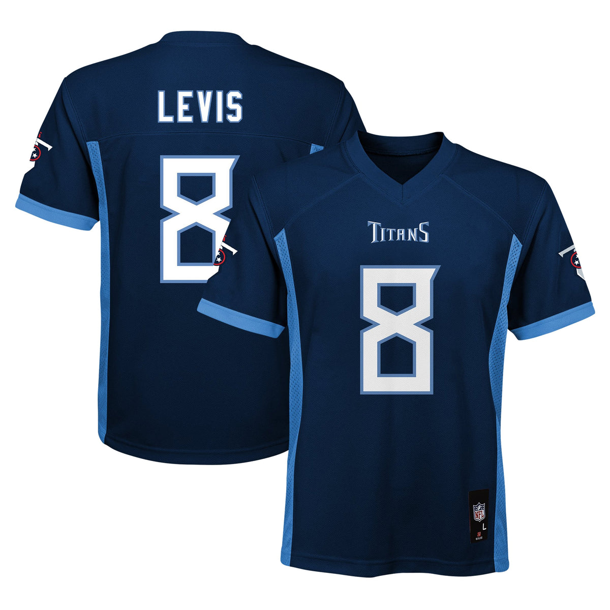 Will Levis Tennessee Titans Youth Replica Player Jersey Navy