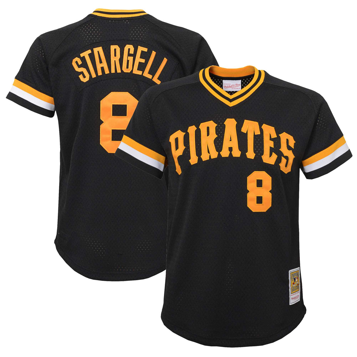 Willie Stargell Pittsburgh Pirates Mitchell Ness Youth Cooperstown Collection Mesh Batting Practice Jersey Black