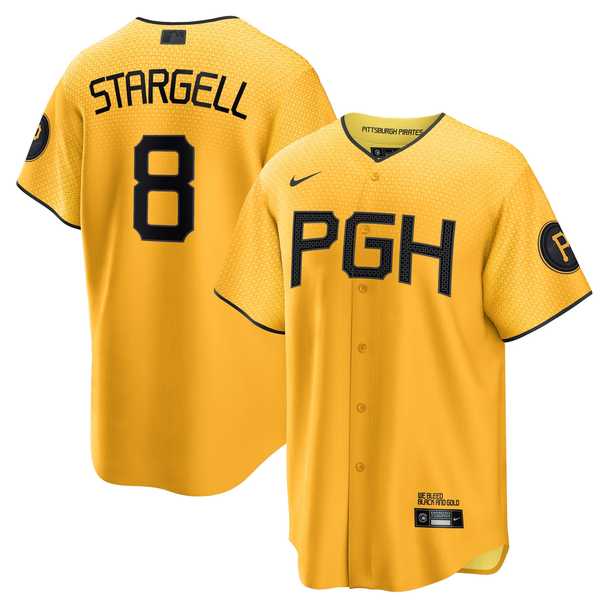 Willie Stargell Pittsburgh Pirates Nike City Connect Replica Player Jersey Gold