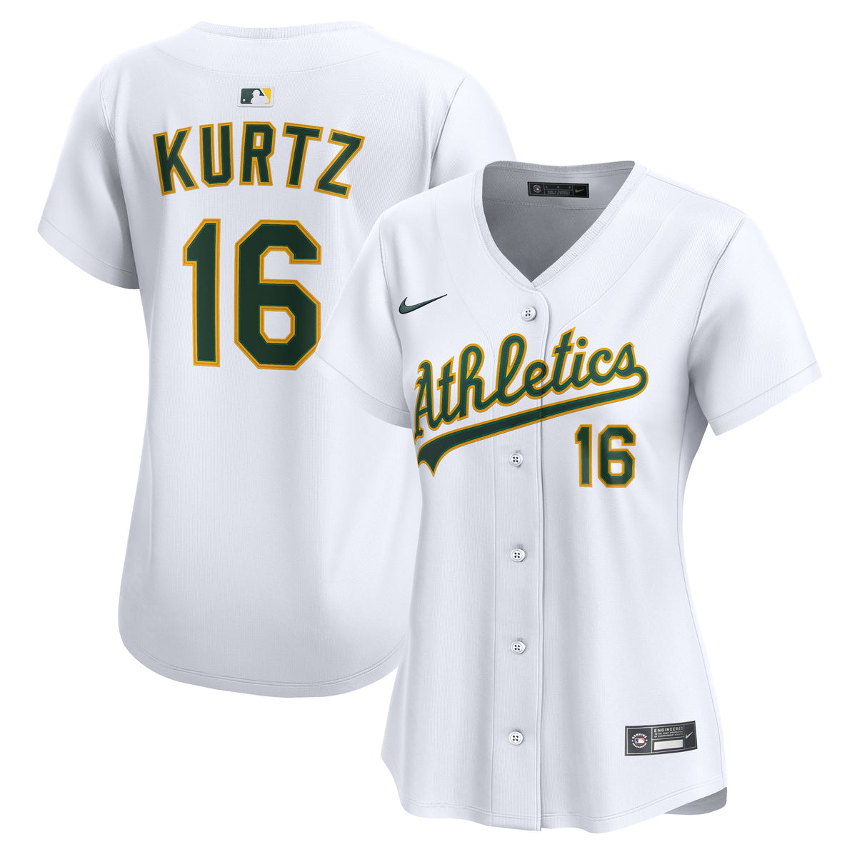 Women's Athletics Nick Kurtz Nike White Home Limited Player Jersey