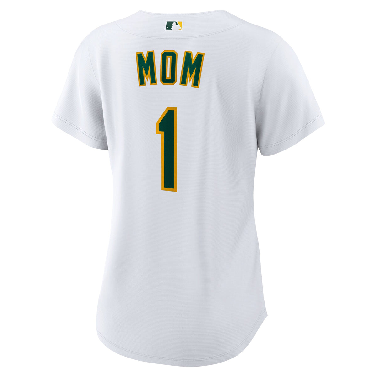 Women's Athletics Nike White #1 Mom Home Replica Jersey
