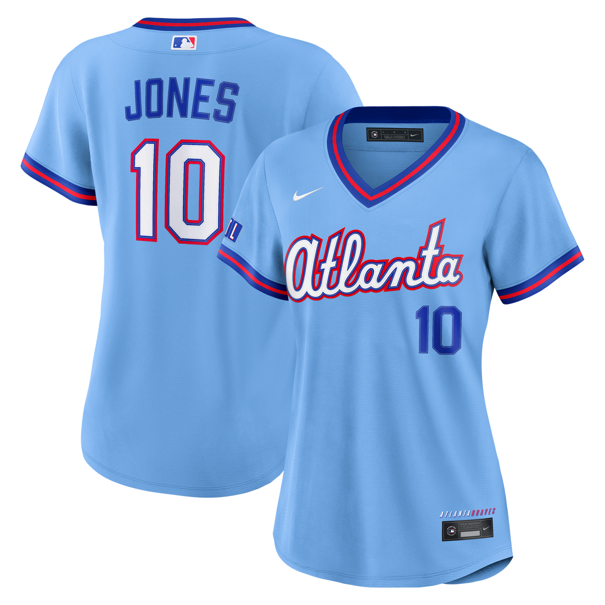 Women's Atlanta Braves Chipper Jones Nike Powder Blue 2026 City Connect Stadium Jersey