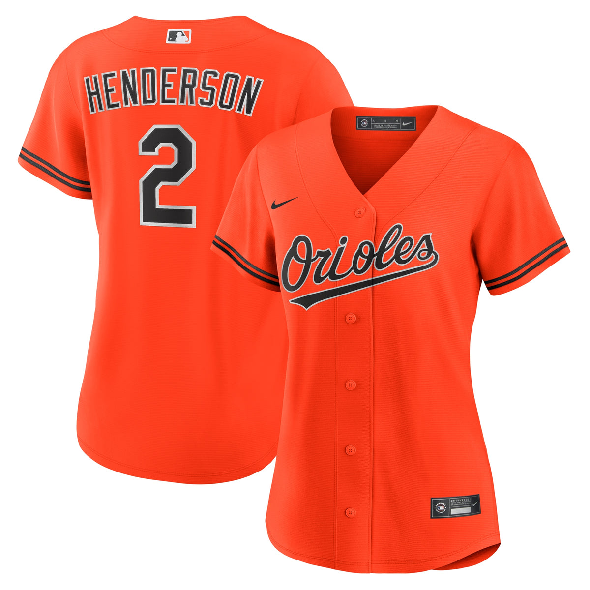Women's Baltimore Orioles Gunnar Henderson Nike Orange Alternate 2 Replica Jersey