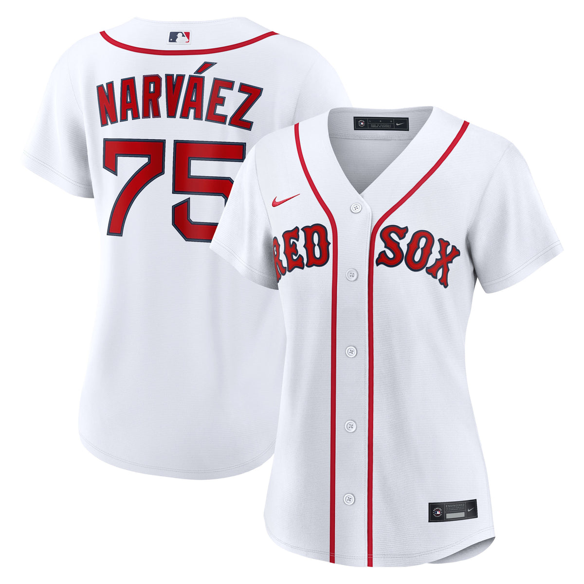 Women's Boston Red Sox Carlos Narví¡ez Nike White Home Replica Jersey