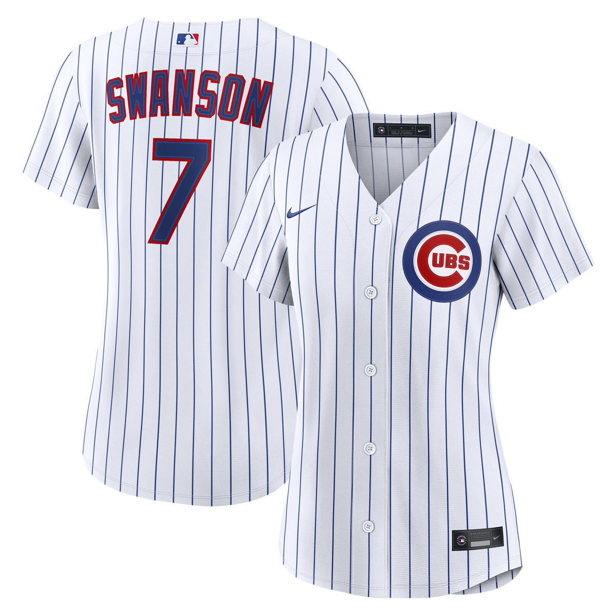 Women's Chicago Cubs Dansby Swanson Nike White Home Replica Jersey