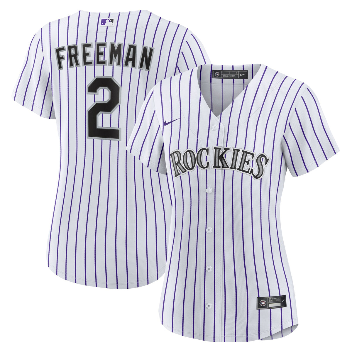 Women's Colorado Rockies Tyler Freeman Nike White Home Replica Jersey