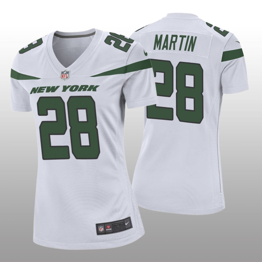 Women's Curtis Martin #28 New York Jets White Game Jersey