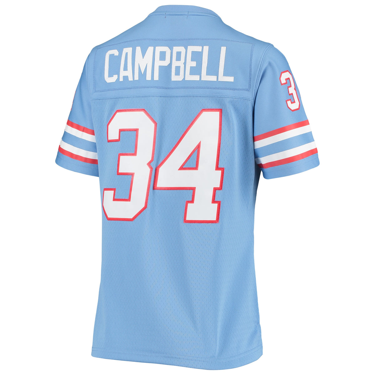 Women's Houston Oilers Earl Campbell Mitchell & Ness Light Blue 1980 Legacy Replica Jersey