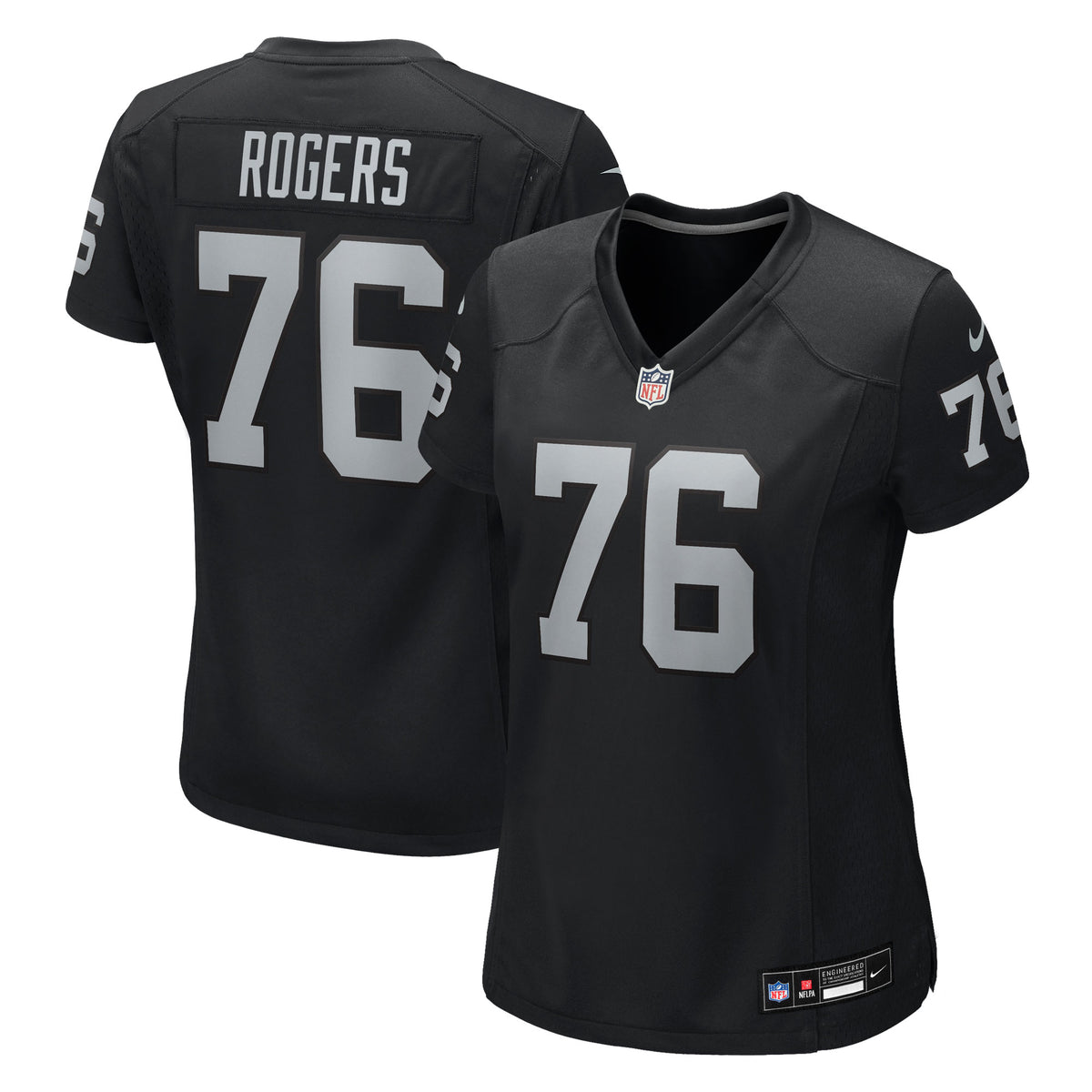 Women's Las Vegas Raiders Caleb Rogers Nike Black Team Game Jersey