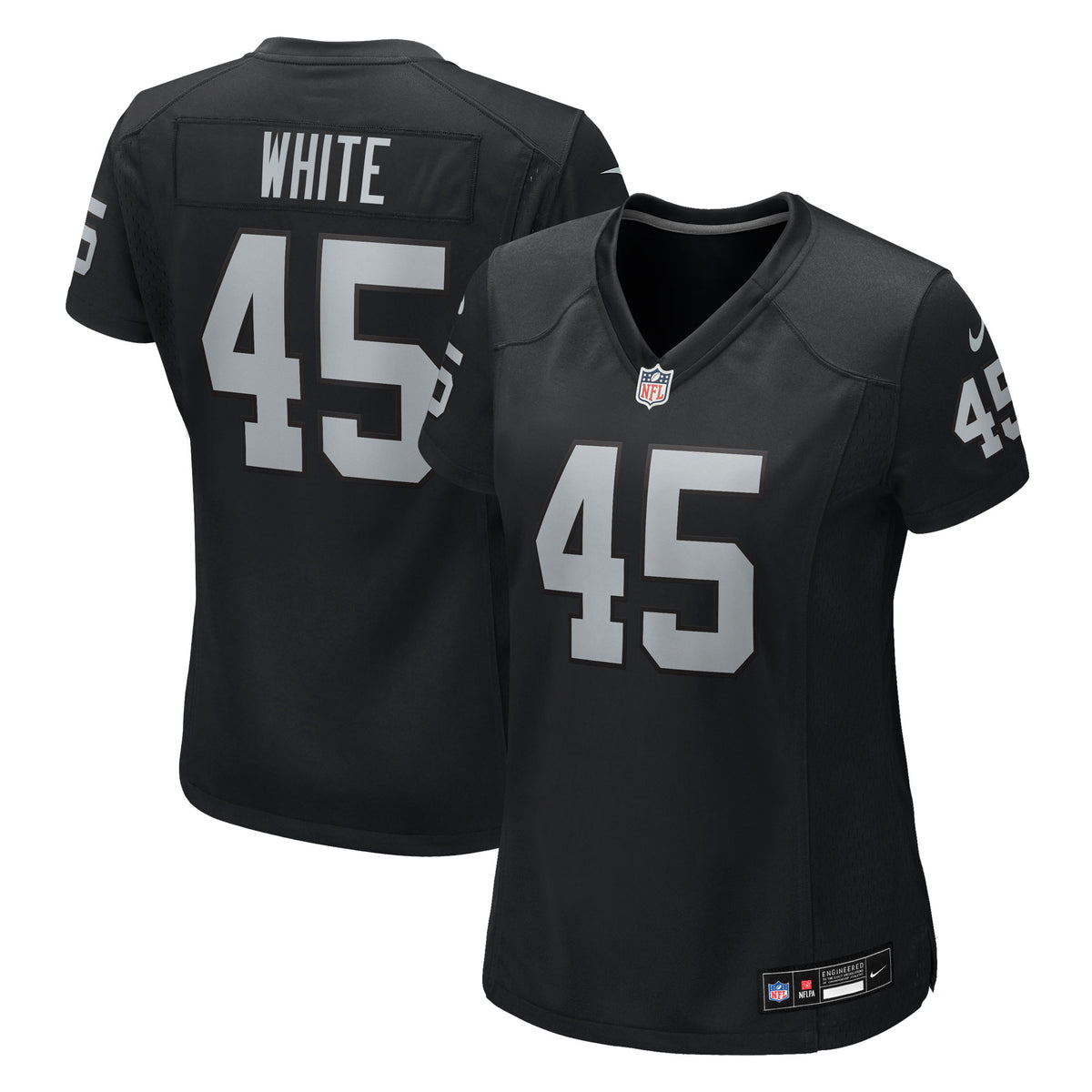Women's Las Vegas Raiders Devin White Nike Black Team Game Jersey