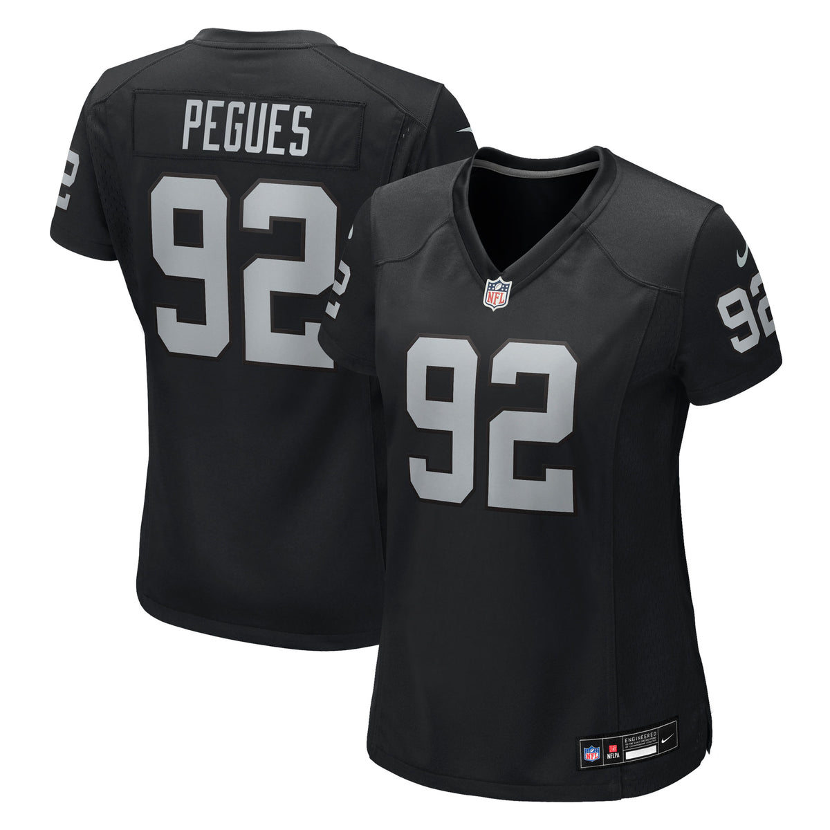 Women's Las Vegas Raiders JJ Pegues Nike Black Team Game Jersey