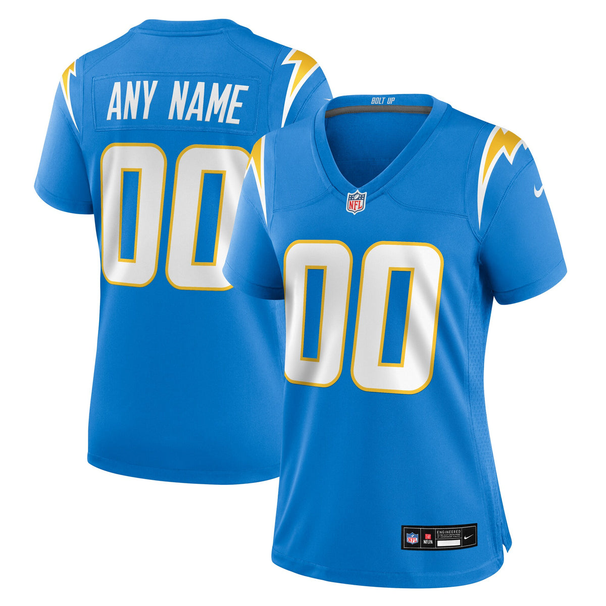 Women's Los Angeles Chargers Nike Powder Blue Custom Game Jersey