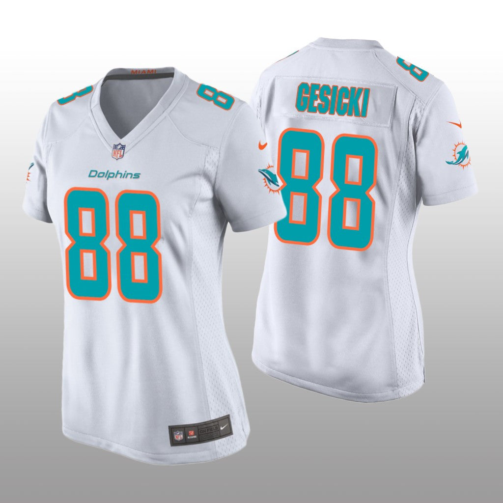 Women's Mike Gesicki #88 Miami Dolphins White Game Jersey