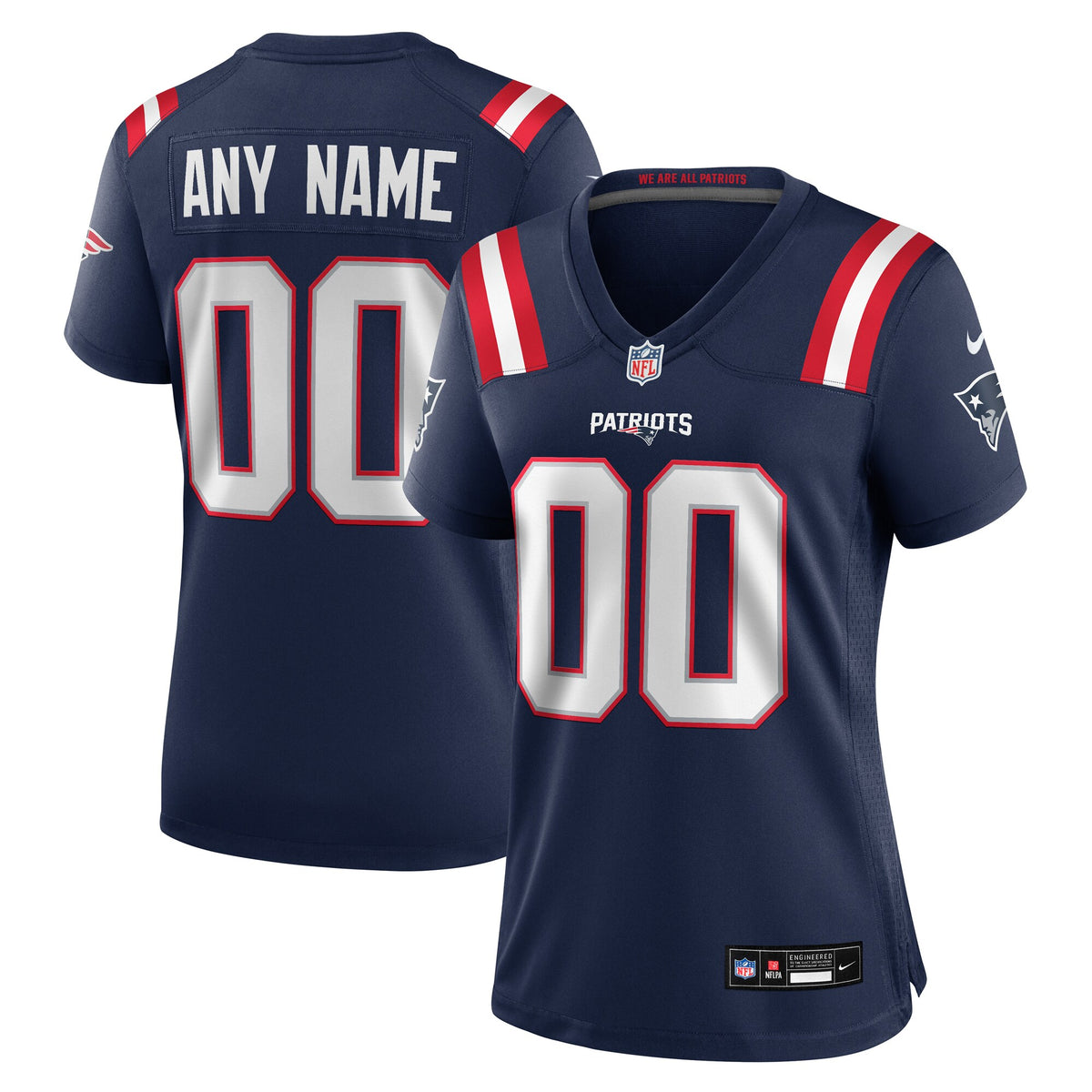 Women's New England Patriots Nike Navy Custom Game Jersey