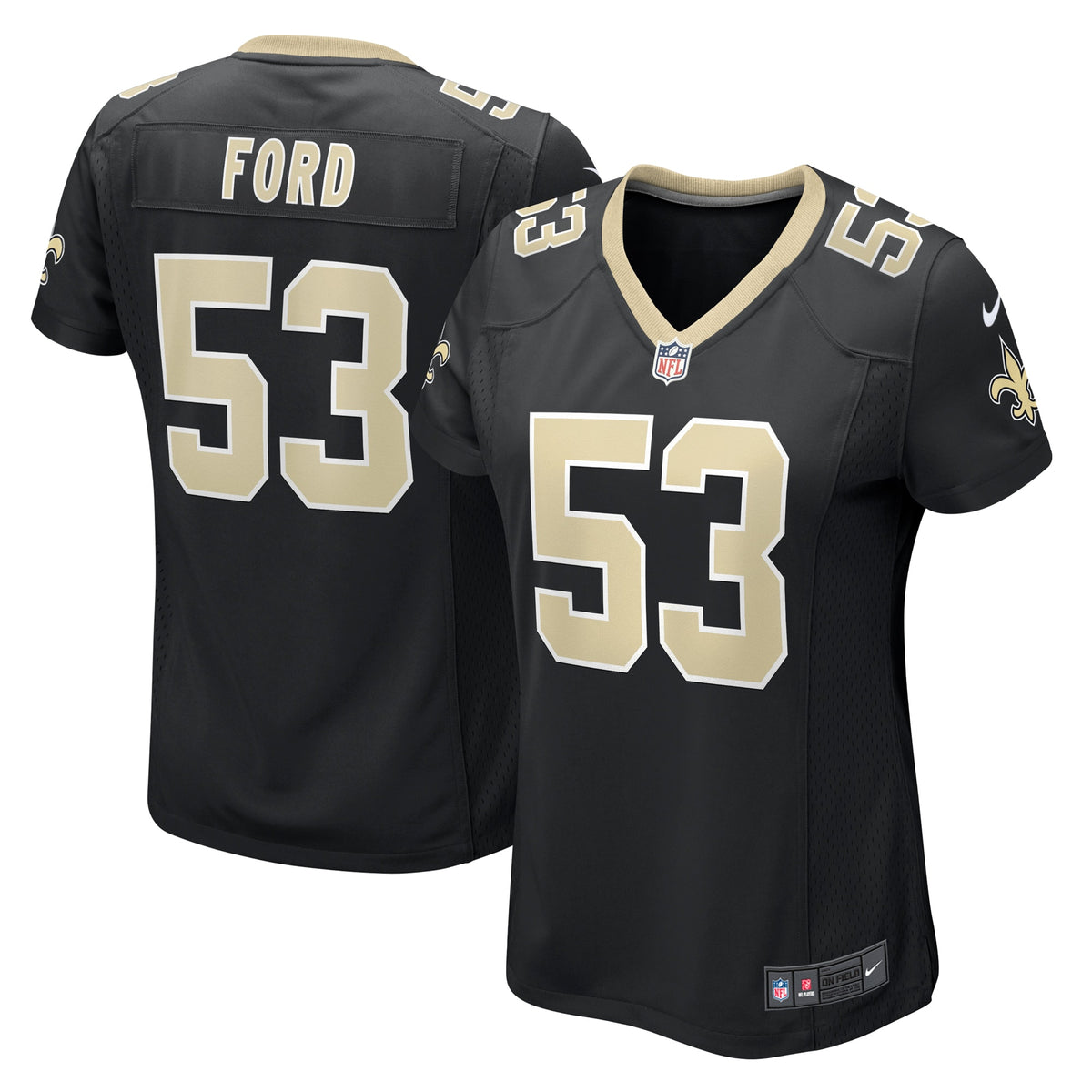 Women's New Orleans Saints Jaylan Ford Nike Black Game Jersey