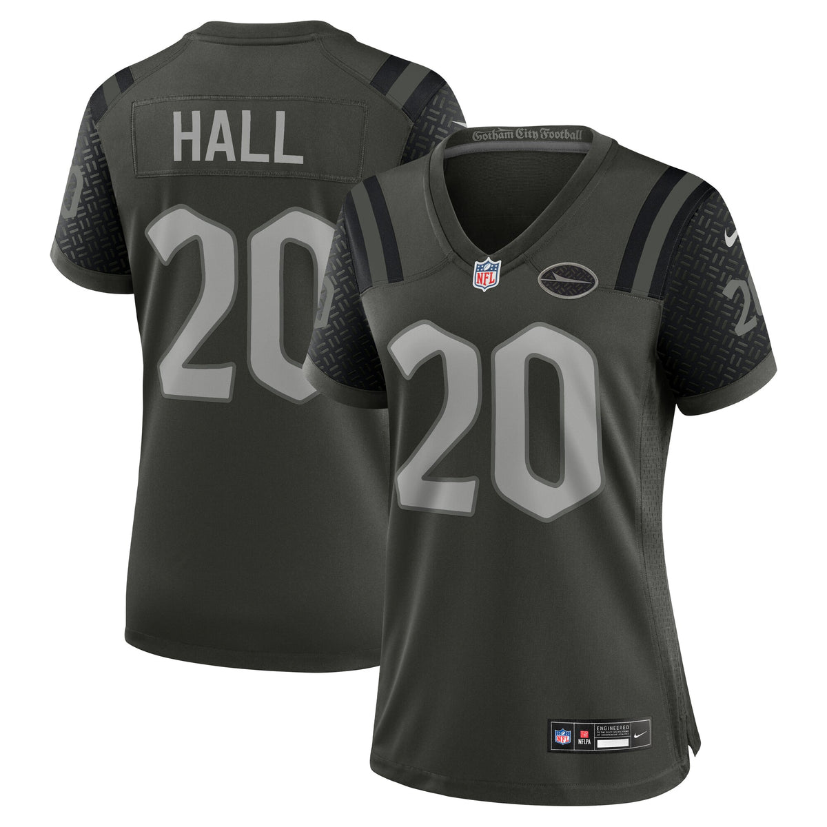 Women's New York Jets Breece Hall Nike Gotham Green 2025 Rivalries Collection Game Jersey