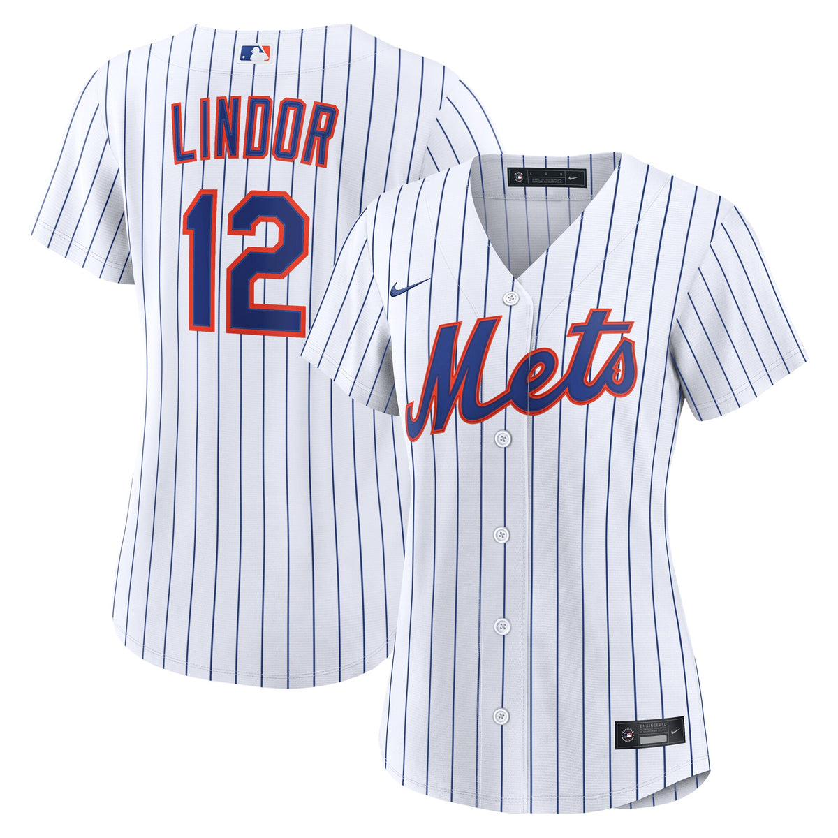 Women's New York Mets Francisco Lindor Nike White Home Replica Jersey
