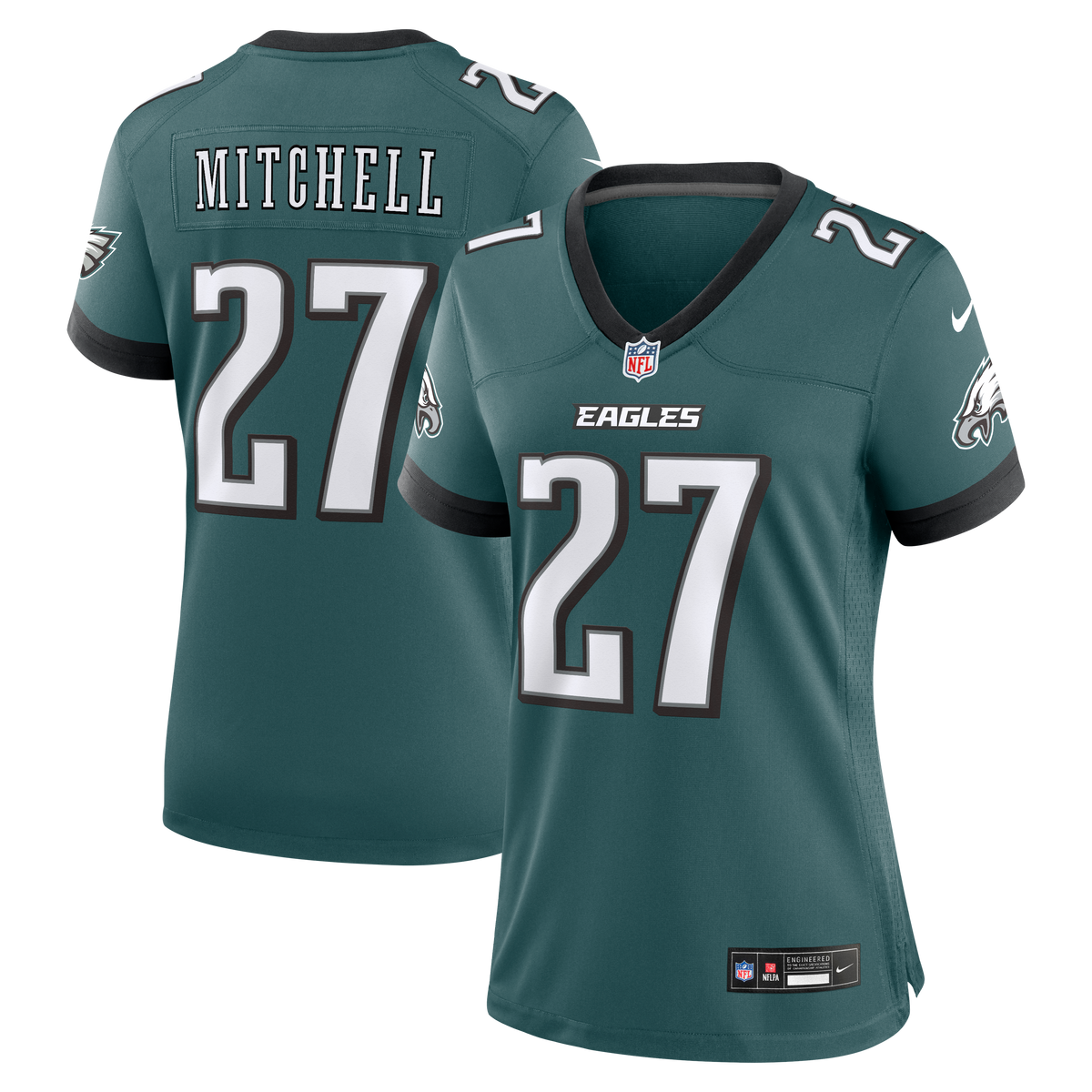 Women's Philadelphia Eagles Quinyon Mitchell Nike Midnight Green Team Game Jersey