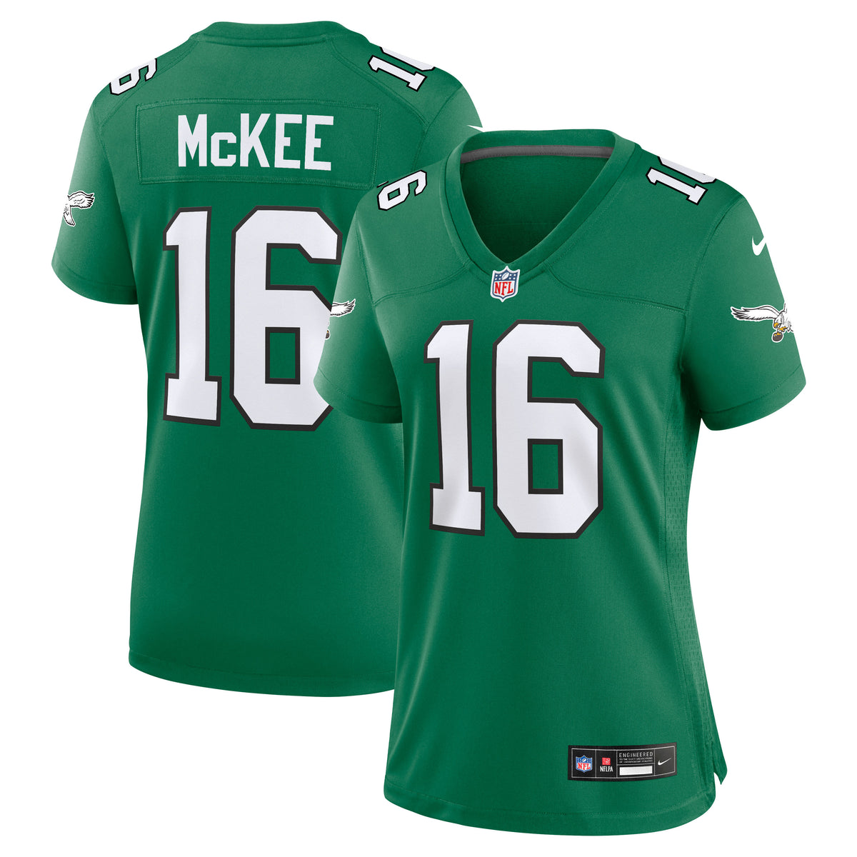 Women's Philadelphia Eagles Tanner McKee Nike Kelly Green Alternate Game Jersey
