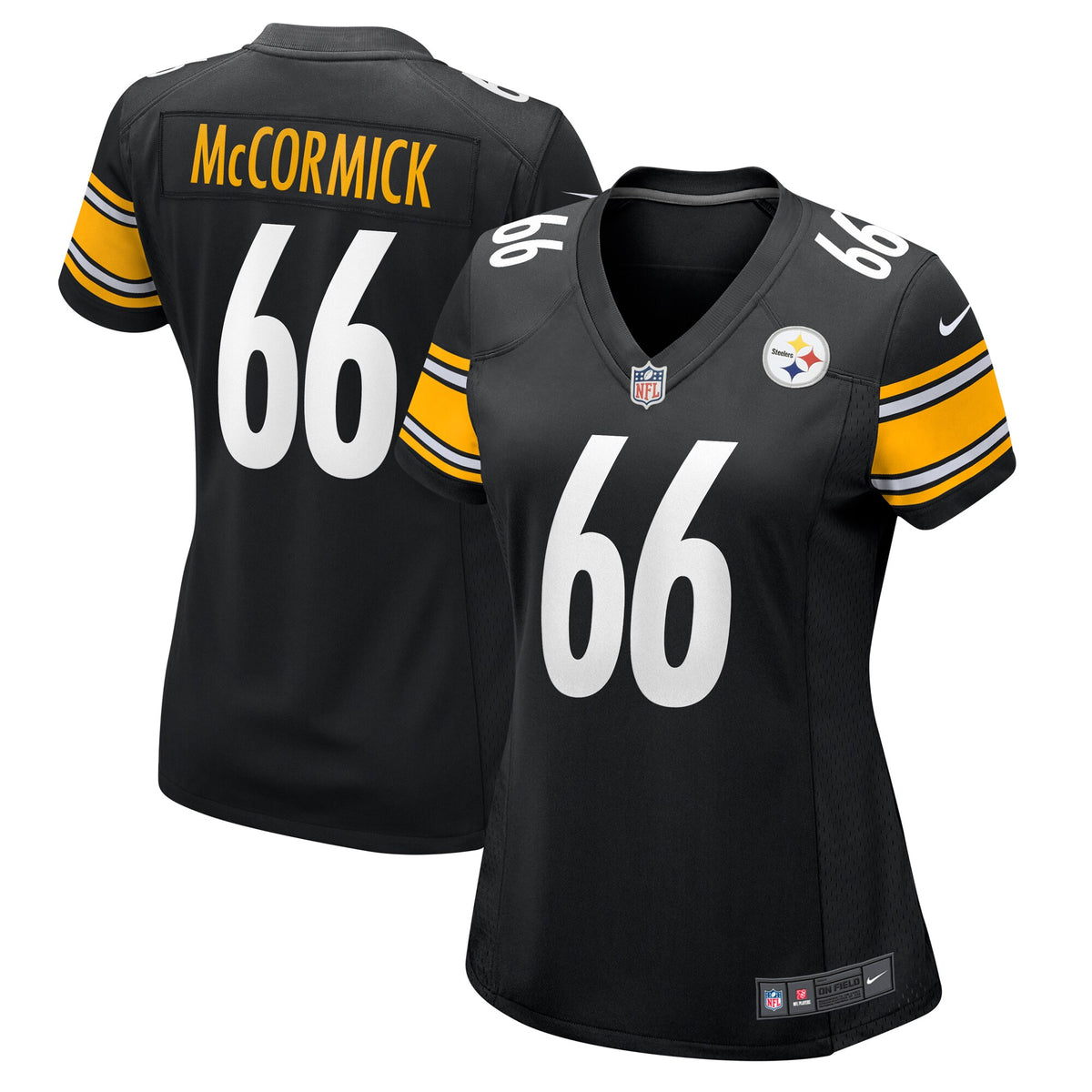 Women's Pittsburgh Steelers Mason McCormick Nike Black Team Game Jersey
