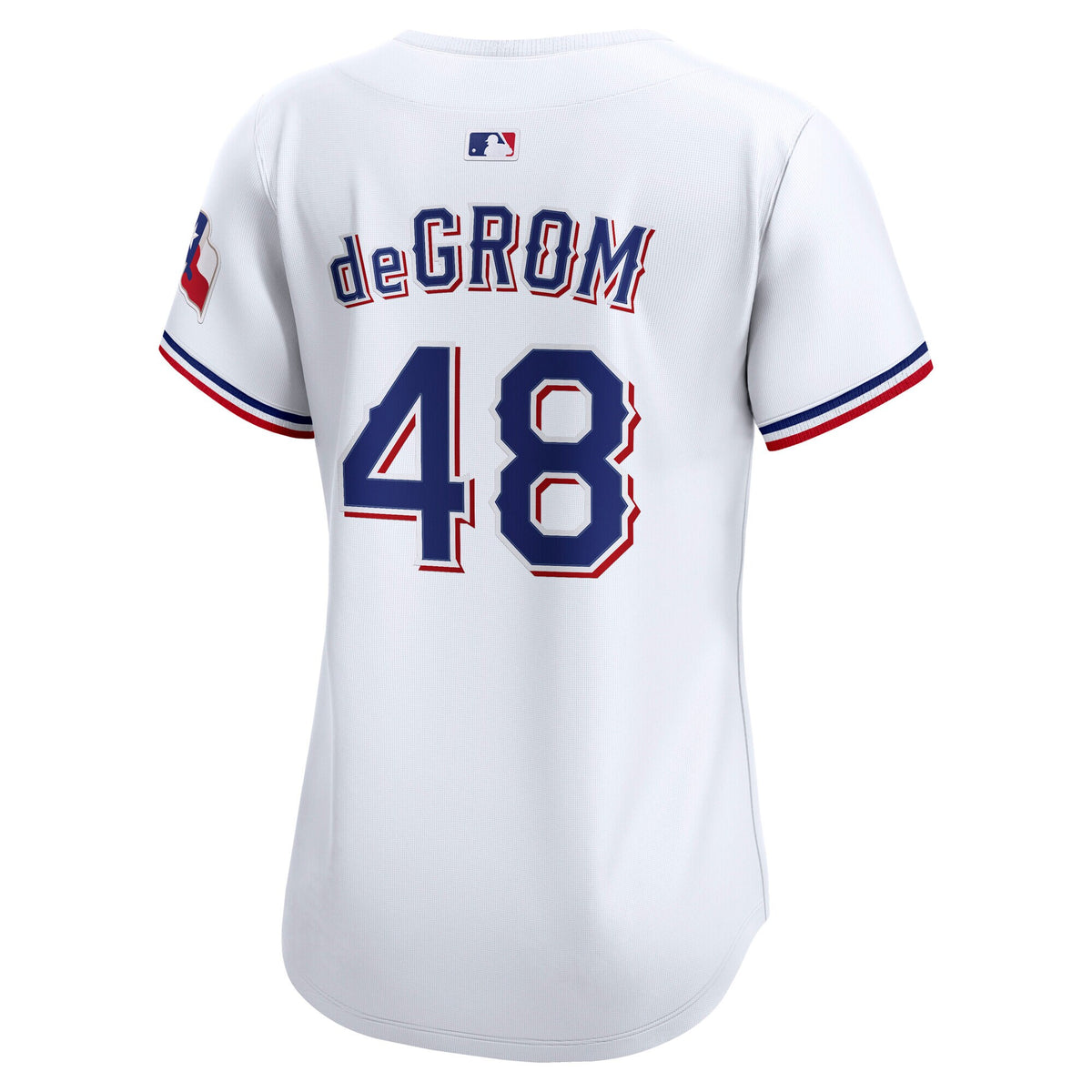 Women's Texas Rangers Jacob deGrom Nike White Home Limited Player Jersey
