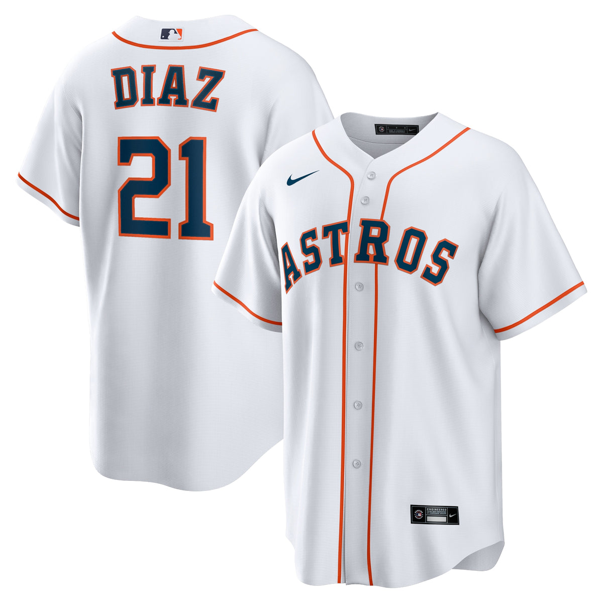 Yainer Diaz Houston Astros Nike Home Replica Jersey White