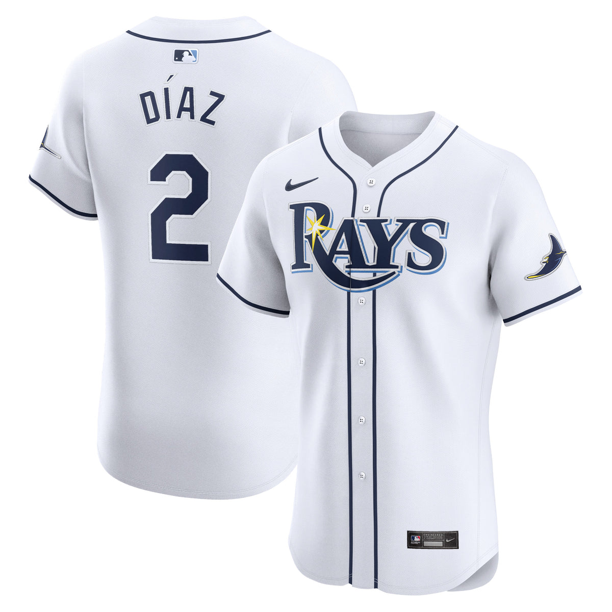 Yandy Diaz Tampa Bay Rays Nike Home Elite Player Jersey White