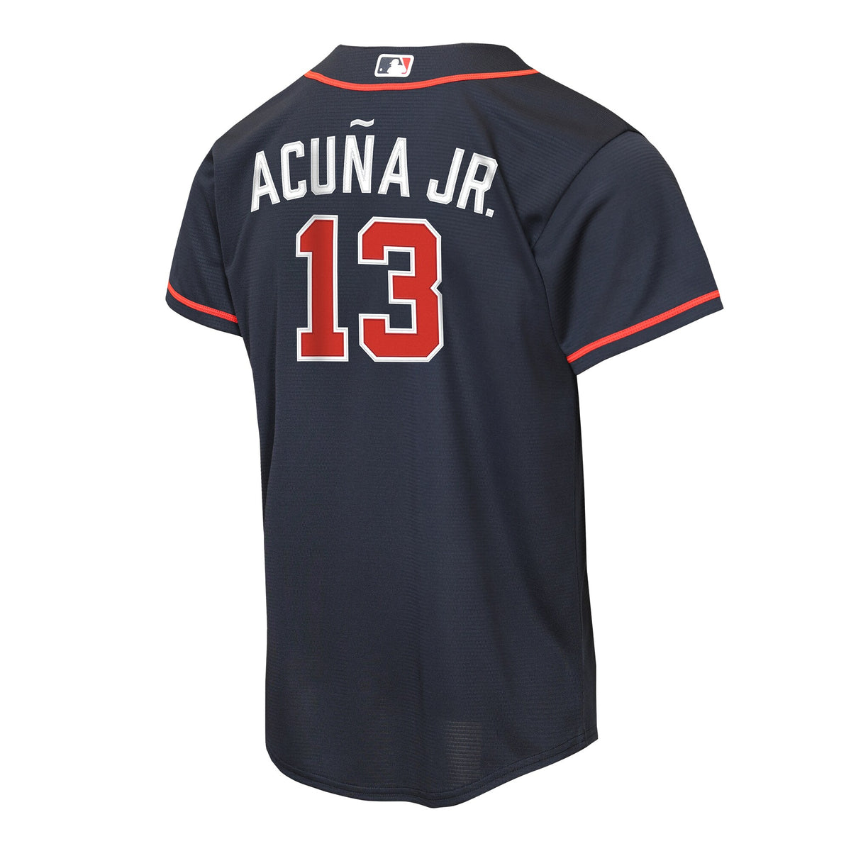 Youth Atlanta Braves Ronald Acuí±a Jr. Nike Navy Alternate Replica Jersey