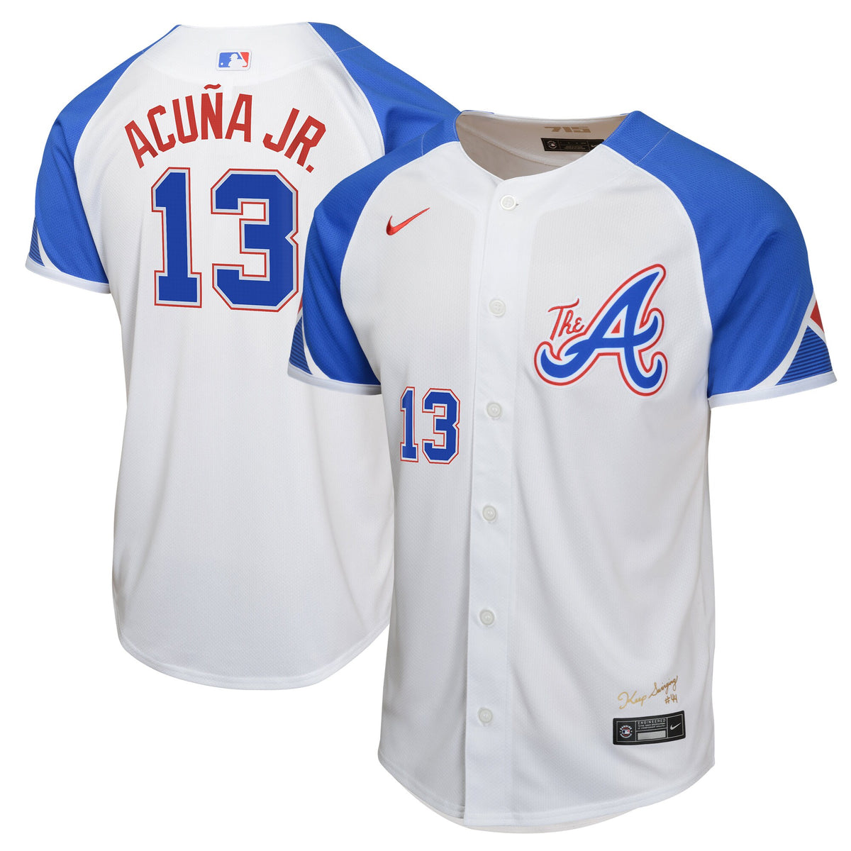 Youth Atlanta Braves Ronald Acuí±a Jr. Nike White City Connect Limited Player Jersey