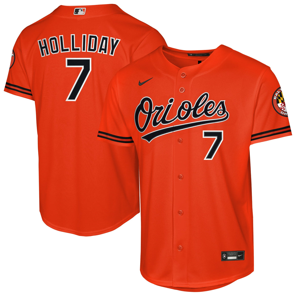 Youth Baltimore Orioles Jackson Holliday Nike Orange Alternate 2 Stadium Player Jersey