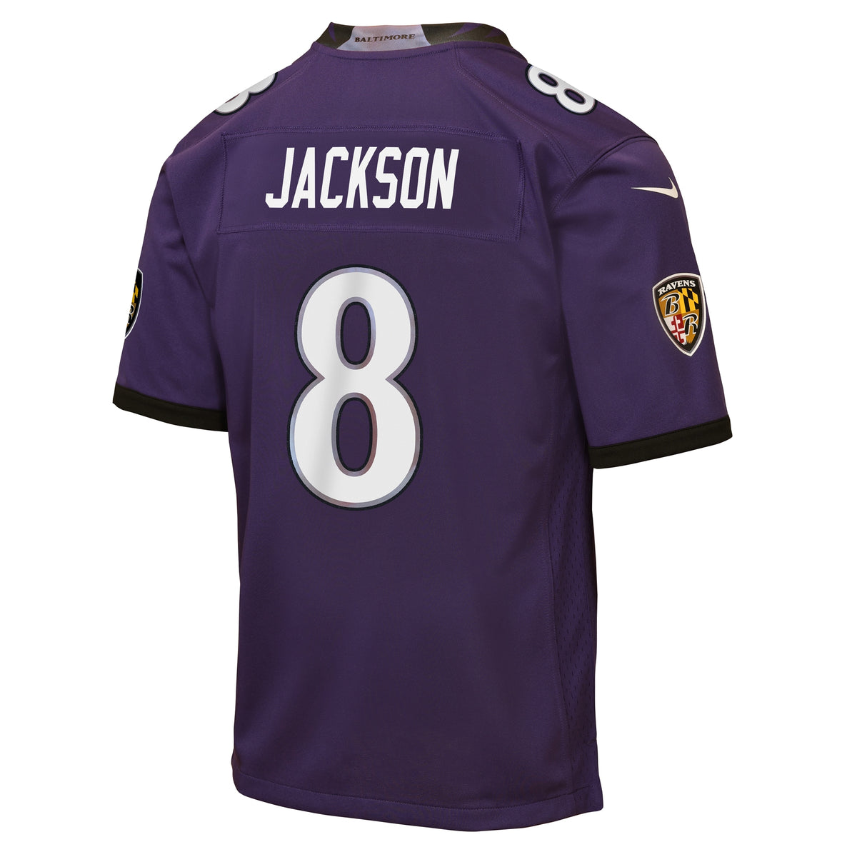 Youth Baltimore Ravens Lamar Jackson Nike Purple Team Game Jersey