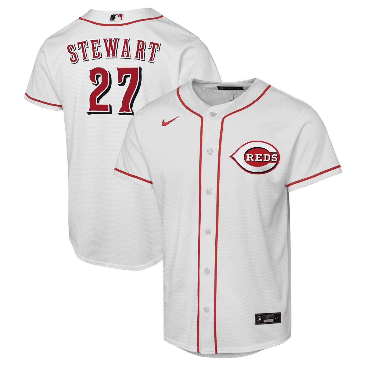 Youth Cincinnati Reds Sal Stewart Nike White Home Replica Player Jersey