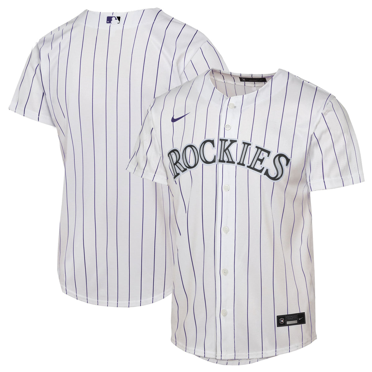 Youth Colorado Rockies Nike White Home Replica Jersey