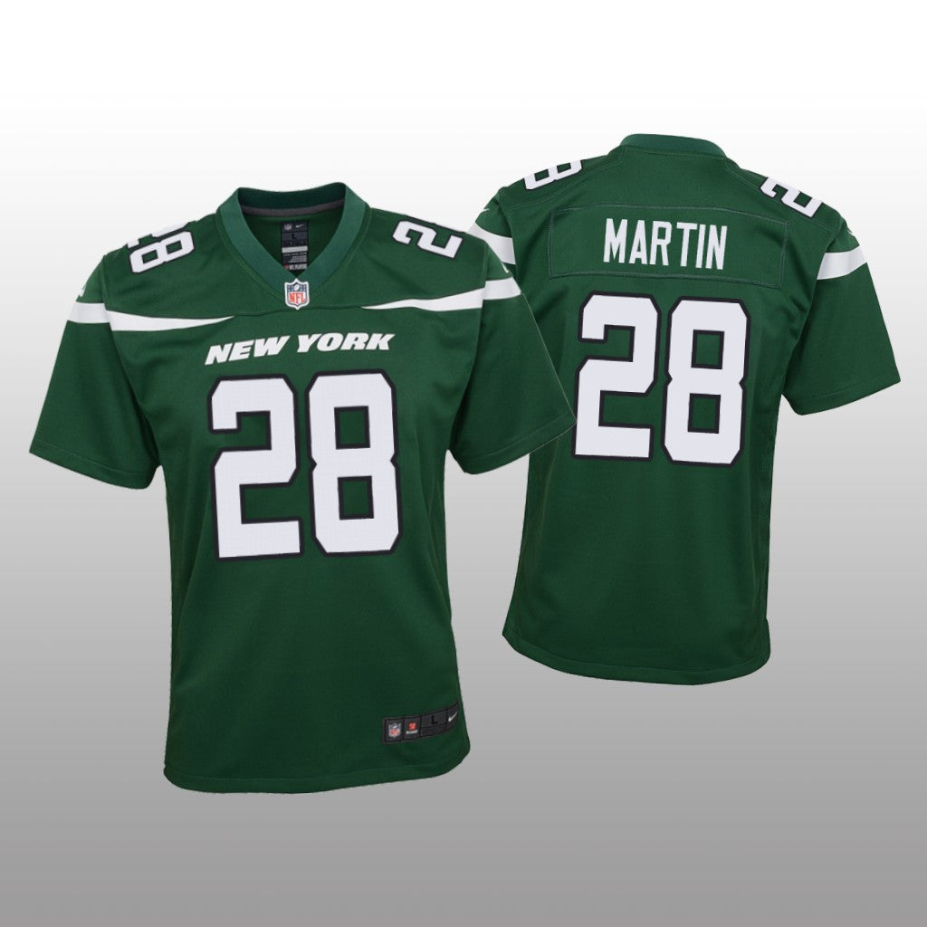 Youth Curtis Martin #28 New York Jets Green Game Jersey