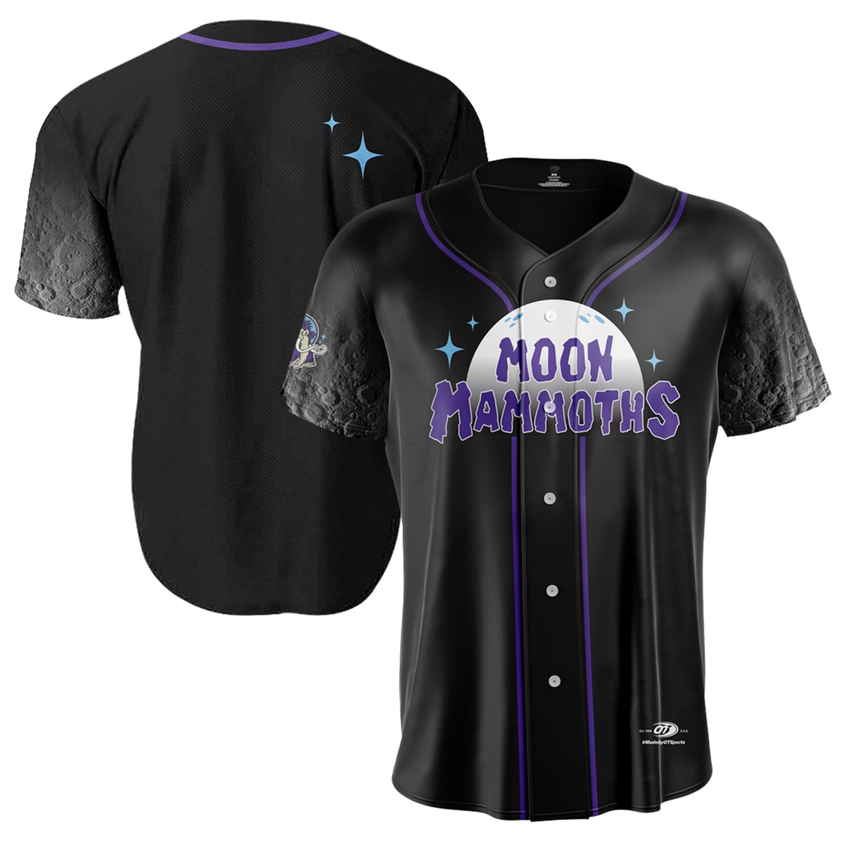 Youth Erie SeaWolves Black Moon Mammoths Alternate Replica Jersey