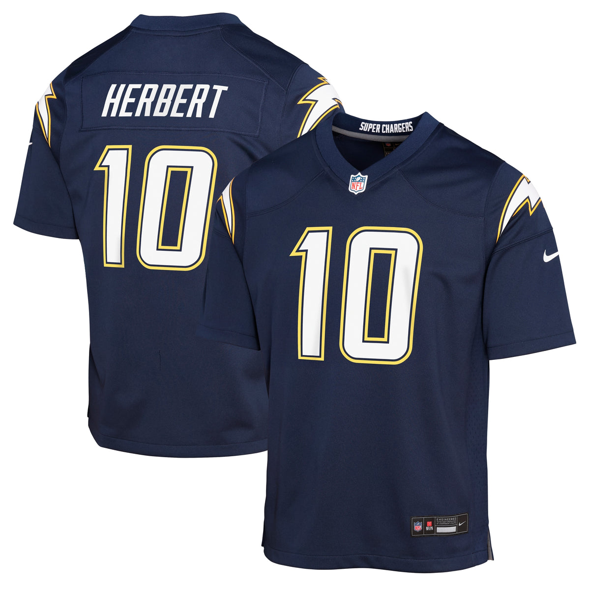 Youth Los Angeles Chargers Justin Herbert Nike Navy Alternate Super Chargers Game Player Jersey