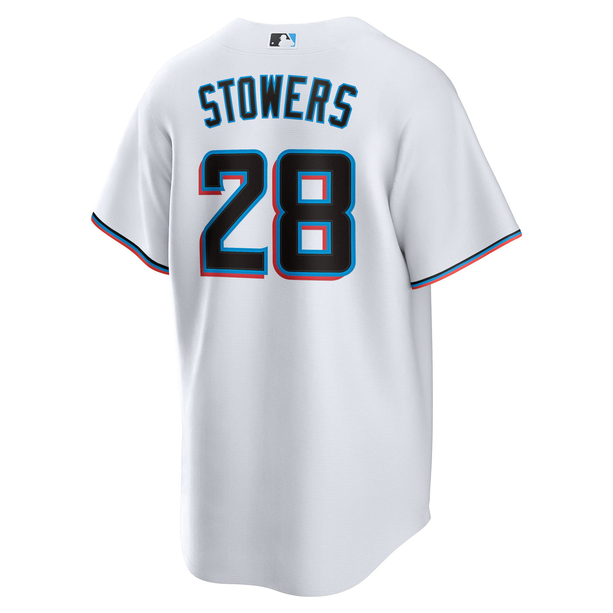 Youth Miami Marlins Kyle Stowers Nike White Home Replica Jersey