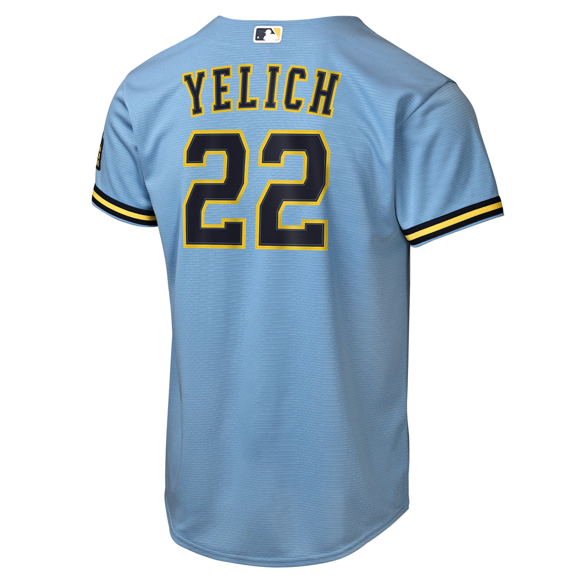 Youth Milwaukee Brewers Christian Yelich Nike Powder Blue Road Stadium Jersey