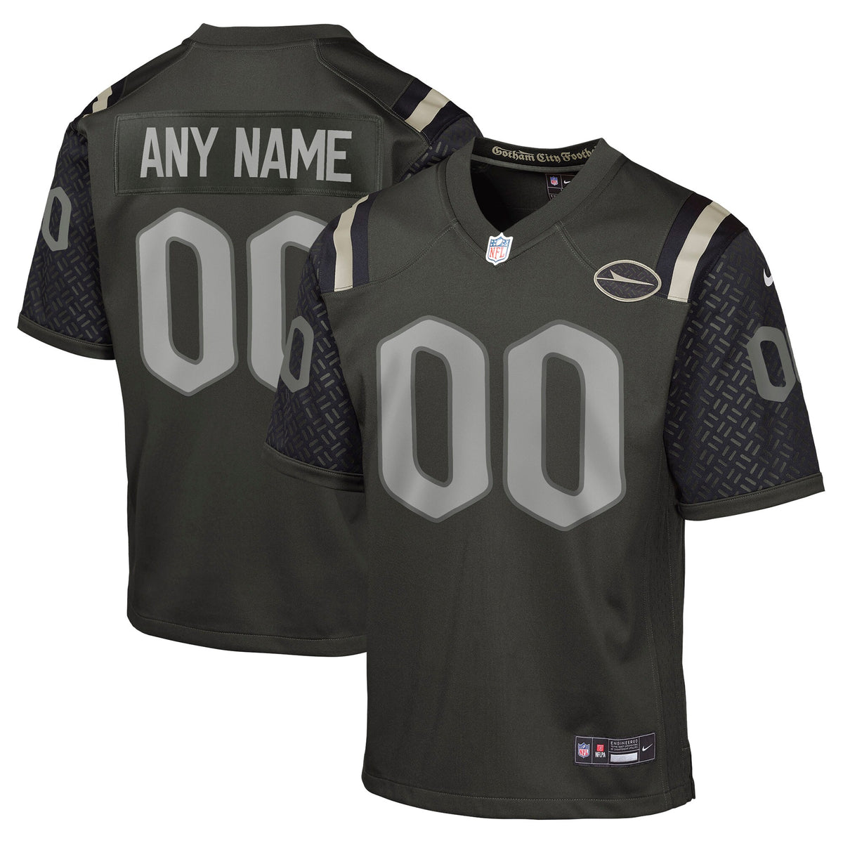 Youth New York Jets Nike Gotham Green 2025 Rivalries Collection Custom Game Jersey
