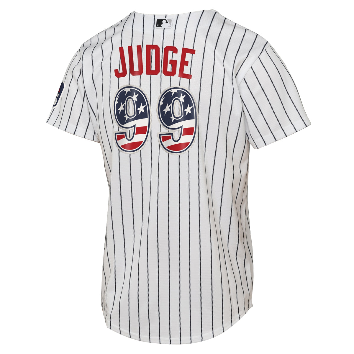Youth New York Yankees Aaron Judge Nike White USA 250 Fourth of July Home Replica Jersey