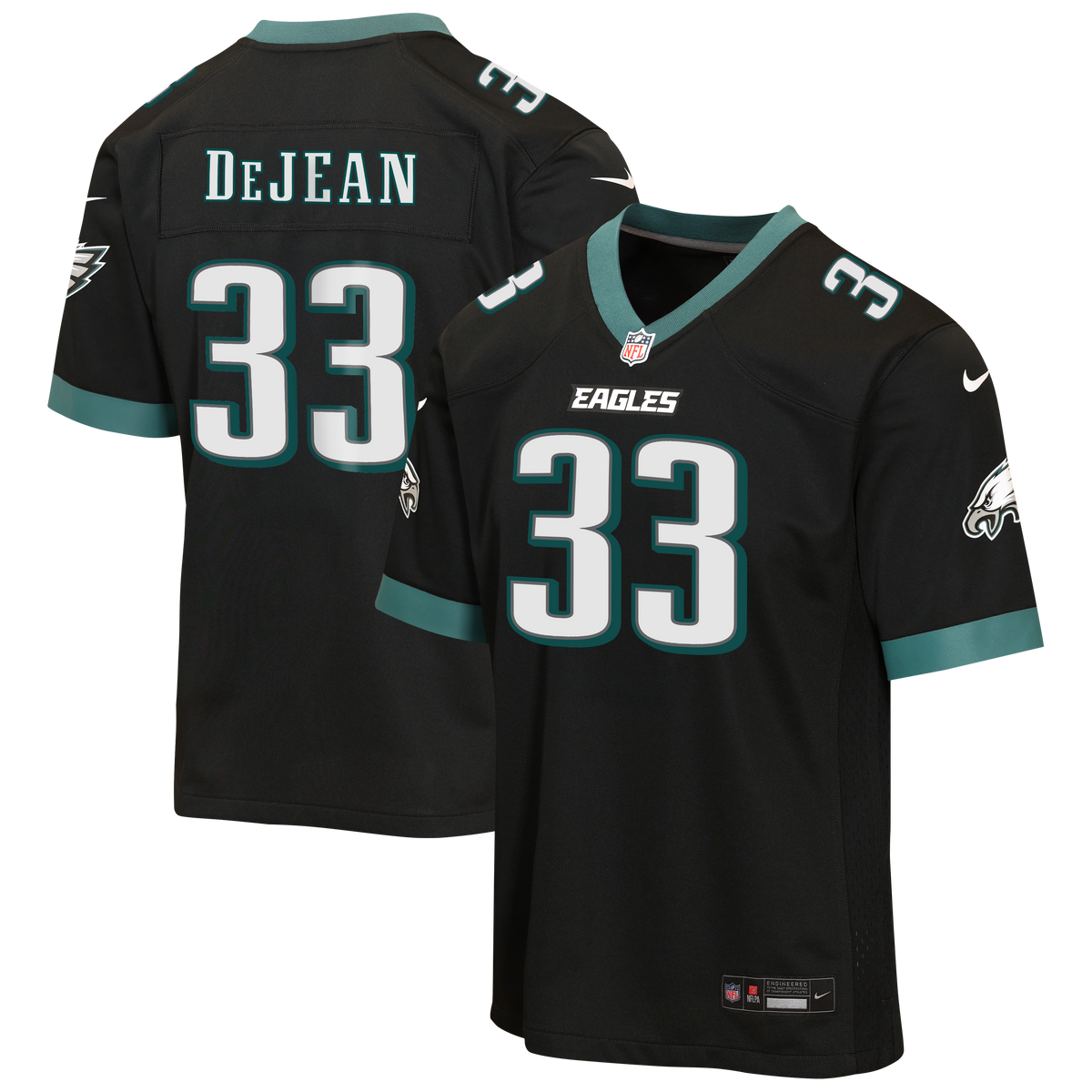 Youth Philadelphia Eagles Cooper DeJean Nike Black Alternate Game Jersey
