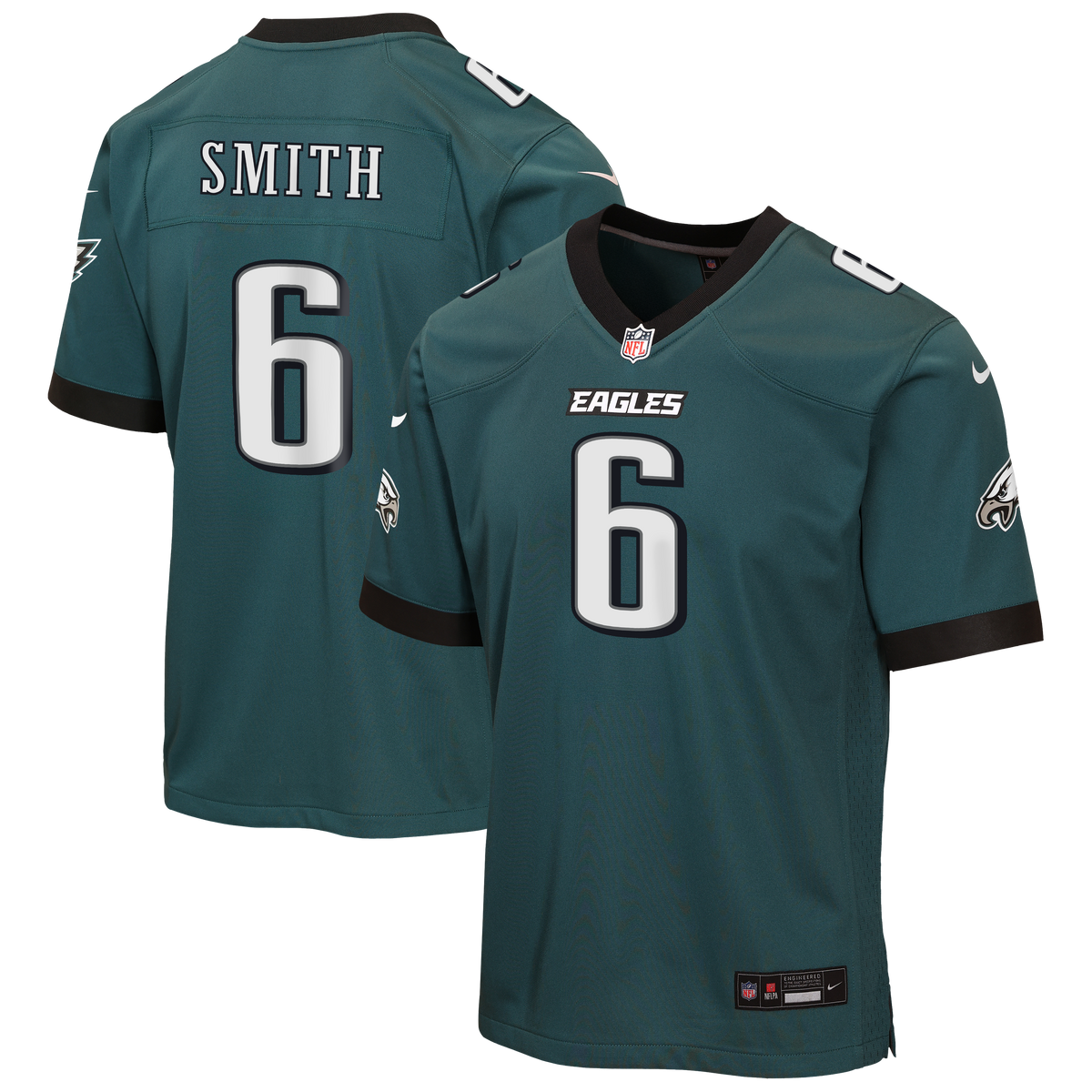 Youth Philadelphia Eagles DeVonta Smith Nike Midnight Green Team Game Jersey