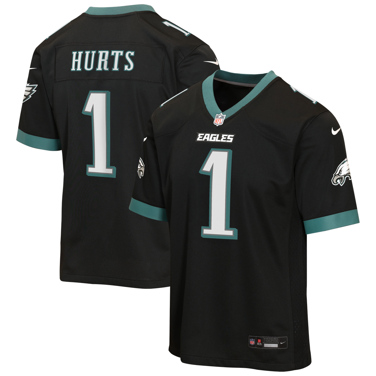 Youth Philadelphia Eagles Jalen Hurts Nike Black Alternate Game Jersey