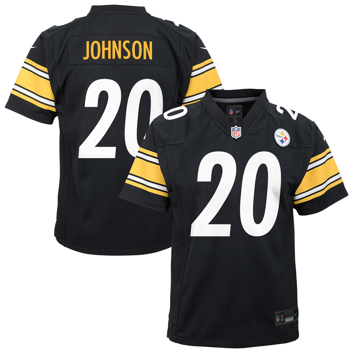 Youth Pittsburgh Steelers Kaleb Johnson Nike Black Team Game Jersey