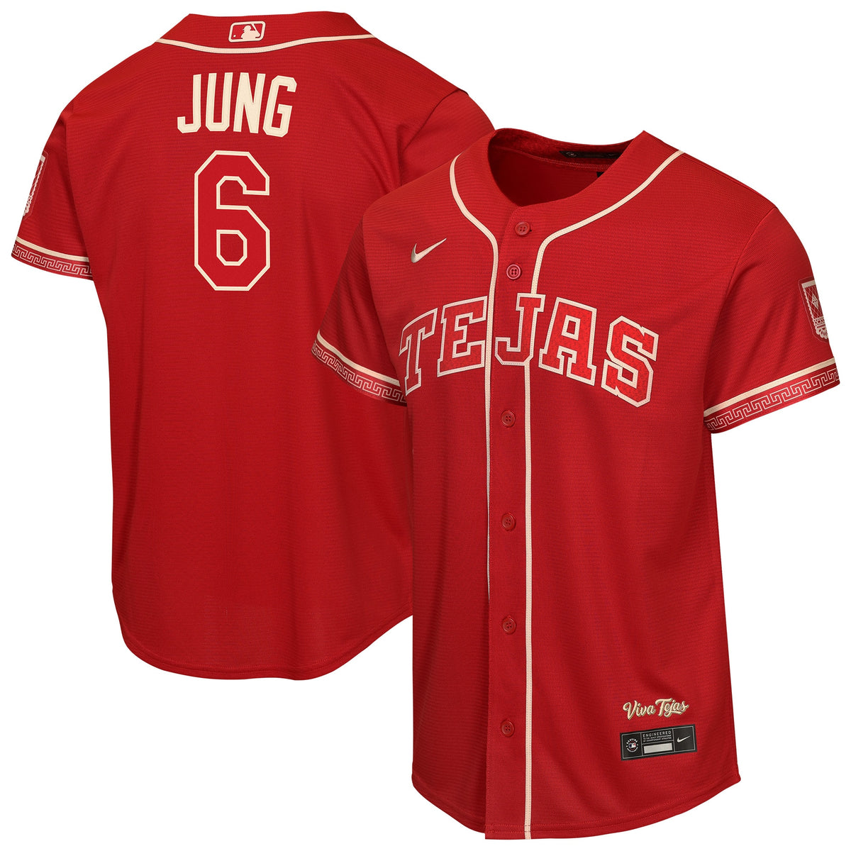 Youth Texas Rangers Josh Jung Nike Red 2026 City Connect Stadium Jersey