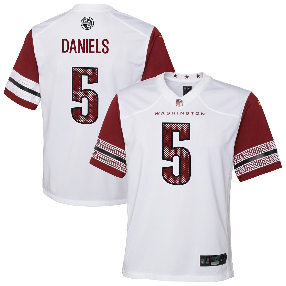 Youth Washington Commanders Jayden Daniels Nike White Game Jersey
