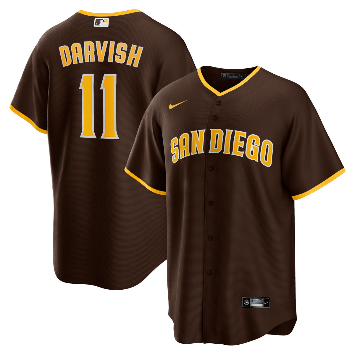 Yu Darvish San Diego Padres Nike Alternate Replica Player Jersey Brown