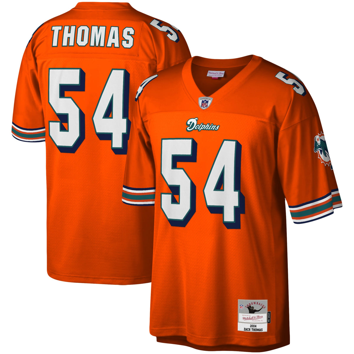 Zach Thomas Miami Dolphins Mitchell Ness Legacy Replica Jersey Orange
