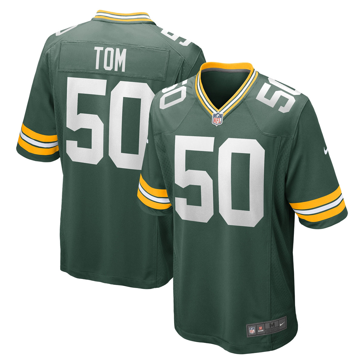 Zach Tom Green Bay Packers Nike Game Player Jersey Green