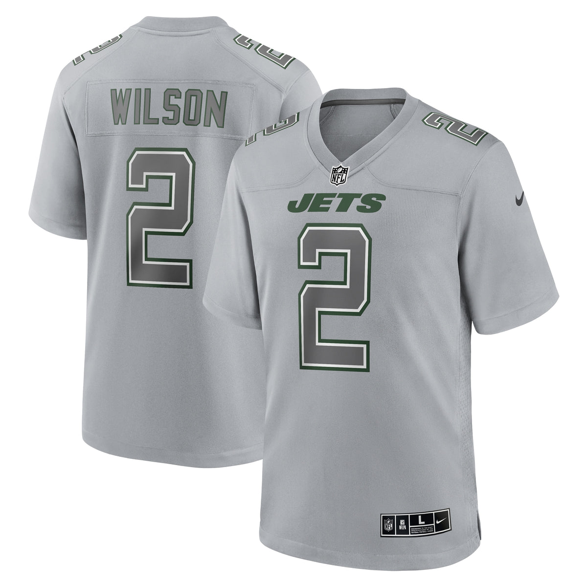 Zach Wilson New York Jets Nike Atmosphere Fashion Game Jersey Gray